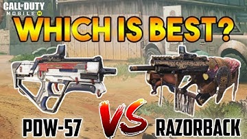 Call Of Duty Mobile : PDW-57 vs RAZORBACK (which is best gun ) SMG #3