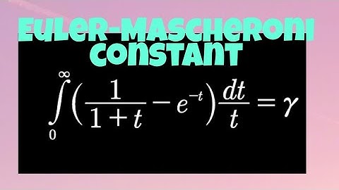 Integral representation of Euler-Mascheroni constant | 4