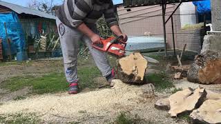 husgvarna 236 test 35 cm kütük kesimi