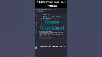 🔧 Fixing Python Bugs | Ep. 1 – TypeError | #pythonbug #python #shorts
