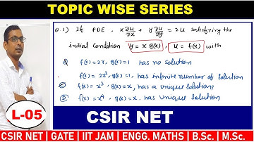 #05 uniqueness of  cauchy problem if x ∂u/∂x+y∂u/∂y=2u  CSIR NET 2020 PROBLEM