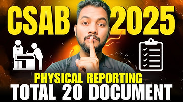 Urgent|Physical Reporting Document List OUT By Josaa/Csab 2025|Document Required For NIT/IIIT/GFTI