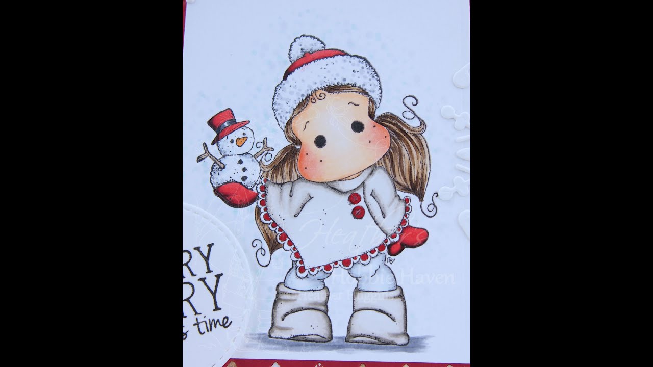 Tilda with Little Snowy Copic Coloring Card Kit - YouTube