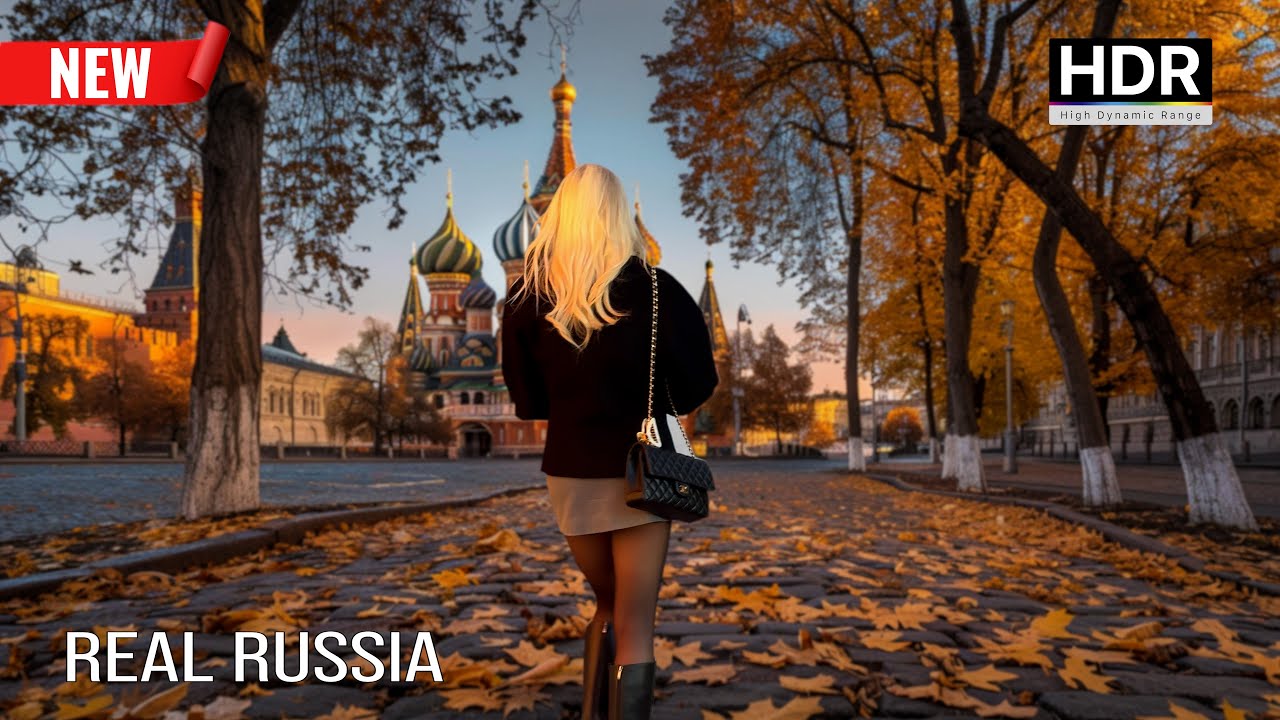 Краски осени 2025 в Москве 🍁 Прогулки по настоящей России 4K HDR