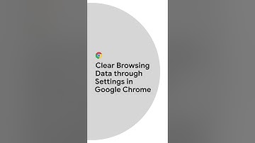 Clear Browsing Data through Settings in Google Chrome #Shorts