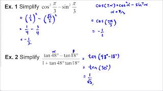 6.2 Sum, Difference, and Double Angle Identities (Math 30-1)