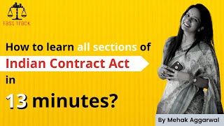 Topic 7 | How to remember sections of Indian Contract Act in 13 minutes? | DU LLB | Mehak Aggarwal