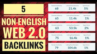 Famous 5 Non-English Web 2.0 Backlinks | Web 2.0 Link Building | SEO Tutorial for Beginners Wealth