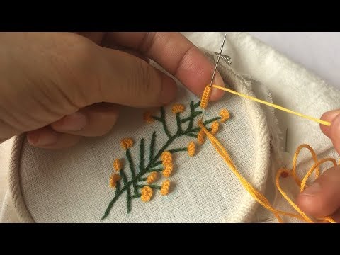 Kaneda工房 刺繍花5 刺繍簡単やり方 刺繍初心者 Embroidery Flower 法绣基本针法 刺绣花 프랑스자수 Youtube