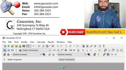 GaussView and Gaussian --- Part 1