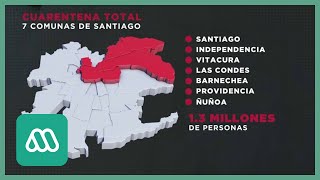 Aplican cuarentena total para siete comunas de la Región Metropolitana