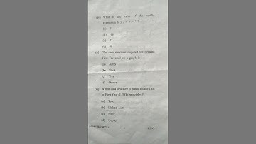 #SPU #BCA 2nd semester Data structure question paper #2025