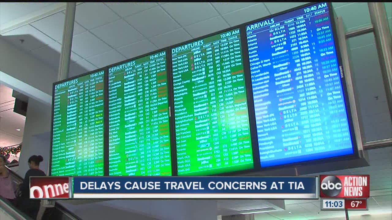 Rain causes delays, cancellations at TIA YouTube