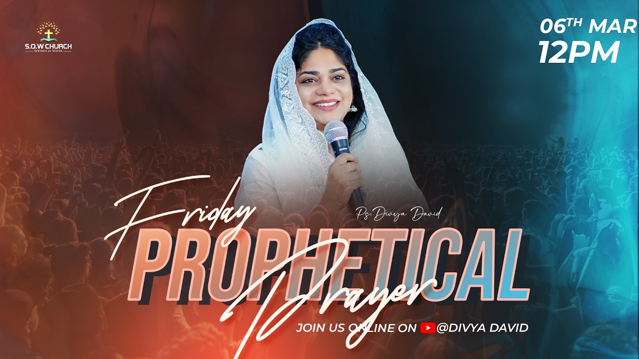Friday Prophetic Prayer || Ps Divya David || 06th March 2026 #propheticword #live