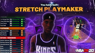 NBA 2K20 BEST STRETCH PLAYMAKER BUILD!(UNSTOPPABLE DEMIGOD STRETCH BUILD)