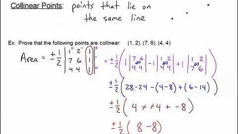 Collinear Points with Matrices