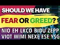 Is it time to be greedy or fearful? Are we at the TOP or BOTTOM? #NIO#EH#LKCO#BIDU#ZEPP#VIOT#YSG#WIM