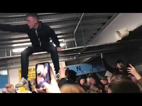 Leeds Fans Go F Ing Mental In The Concourse At Preston Tonight