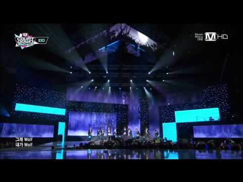 130829 EXO - Wolf @ M!Countdown What's Up LA KCON 2013 [720P]