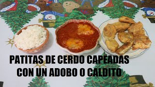 Patitas De Cerdo Capeadas En Adobo O Caldillo, Bienvenidos A Cocinando Con Eli