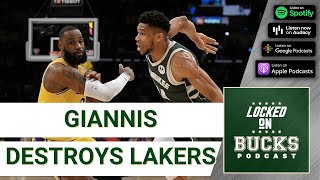 MVP performance from Giannis Antetokounmpo helps Milwaukee Bucks destroy Los Angeles Lakers