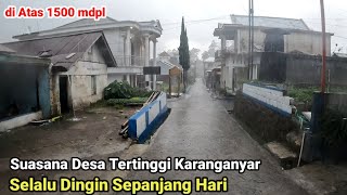 Suasana DINGIN Desa Tertinggi Karanganyar di Gunung Lawu