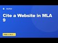 How to Cite a Website in MLA 9