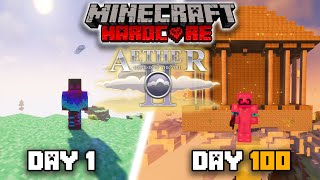 I SURVIVED 100 DAYS IN THE AETHER HERE IS WHAT HAPPNED...| MINECRAFT HARDCORE