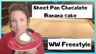 This ww friendly chocolate chip sheet pan banana cake is so easy and
tasty! original recipe a crowd pleaser as well! at 3 points per huge
portion ...