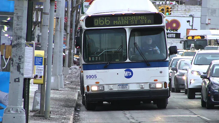 Orion V CNG Q66 arriving at Northern Blvd and Broadway (3-3-14)