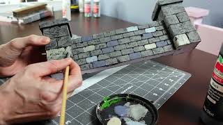 Find out how to make this stone wall action figure diorama piece (toy display, toy photography)