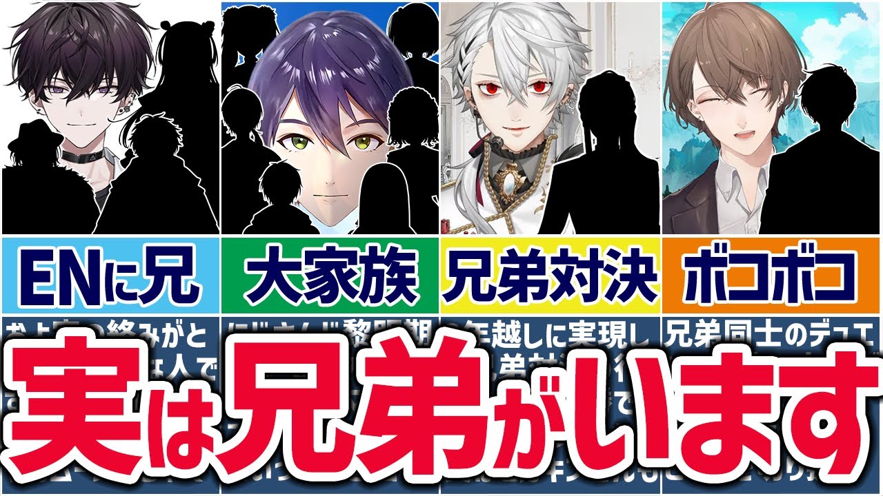 🌈にじさんじ🕒実は箱内に兄弟姉妹がいるライバーまとめ！【ゆっくり解説】