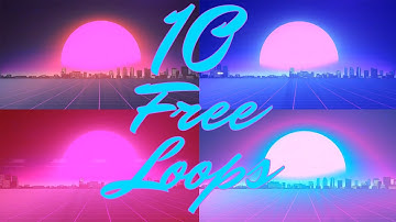 10 free Outrun Grid Animation loops