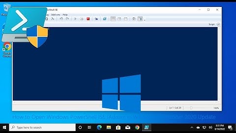 How to Open Windows PowerShell ISE (Admin) in Windows 10 October 2020 Update