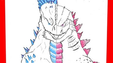 How to draw Godzilla And Shimo Face Off | Godzilla X Kong The New Empire