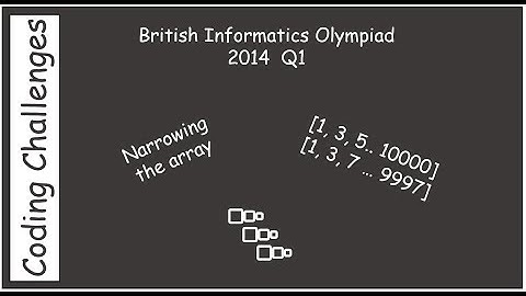 British Informatics Olympiad (BIO) 2014 Q1 Narrowing the array