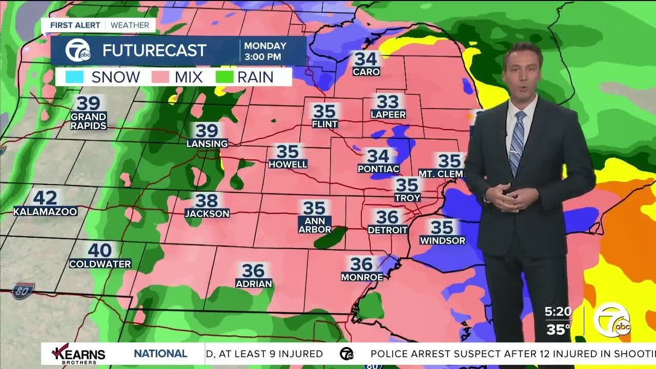 Metro Detroit Forecast: Snow and rain today; winter weather advisories ...