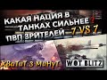 🔴WoT Blitz | КАКАЯ НАЦИЯ В ТАНКАХ СИЛЬНЕЕ❓ ПВП ЗРИТЕЛЕЙ 7 VS 7🔥 ЮБИЛЕЙ НА КАНАЛЕ😃