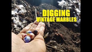 Trash Picking An Old Dump - VINTAGE MARBLES - Antiques - Bottle Digging -  Dumpster Diving - Toys -