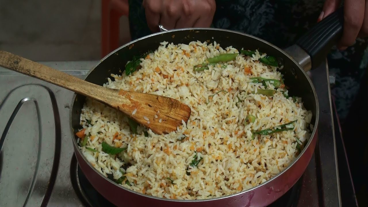 How To Prepare Carrot Jeera Rice Indian Dish Youtube