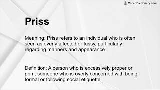 Priss Meaning