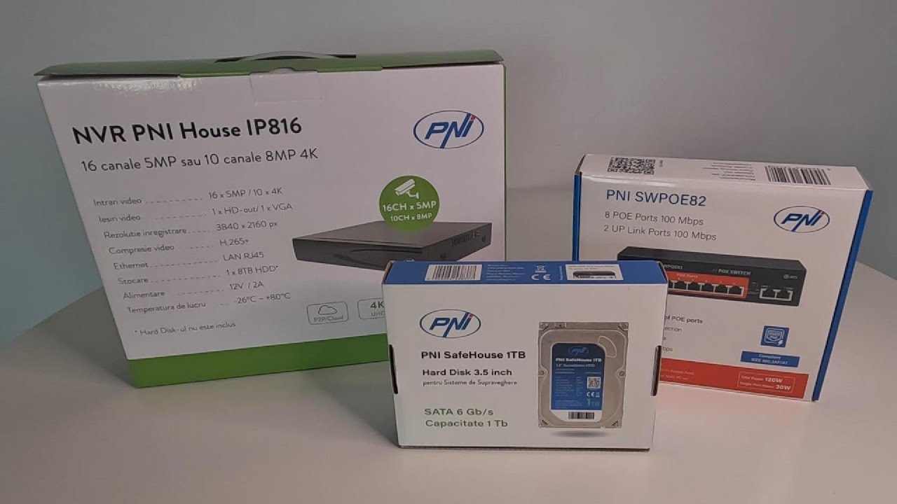 Switch POE PNI SWPOE82 8 porturi POE 100 Mbps si 2 porturi UP Link