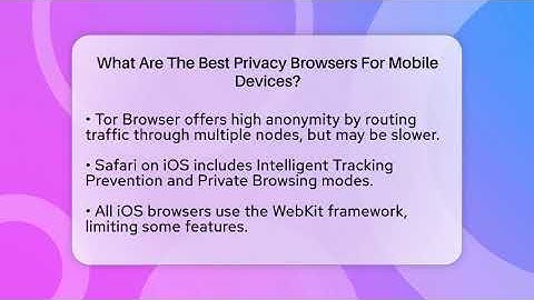 What Are The Best Privacy Browsers For Mobile Devices? - Everyday-Networking