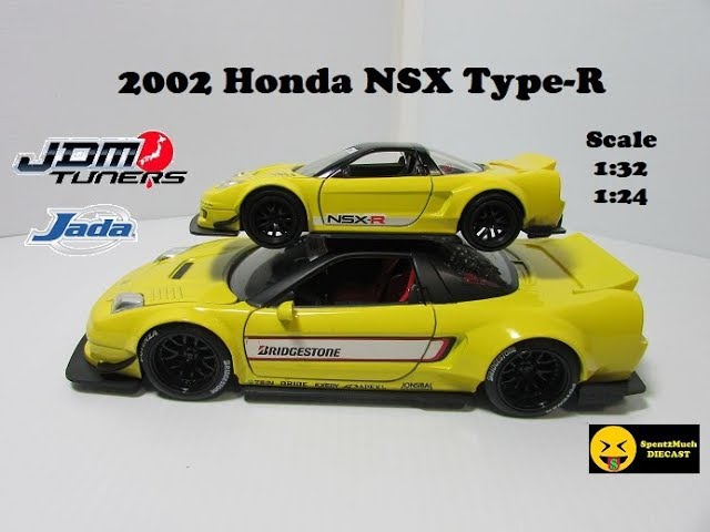 2002 Honda NSX Type R (Yellow) JDM Tuners By Jada Scale 1:24
