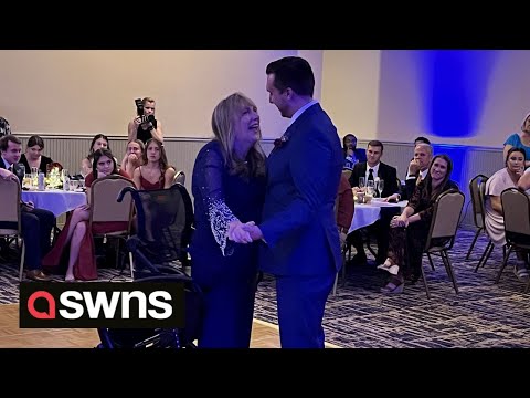 Mother stands up for the first time in years to dance with her son on his wedding day | SWNS