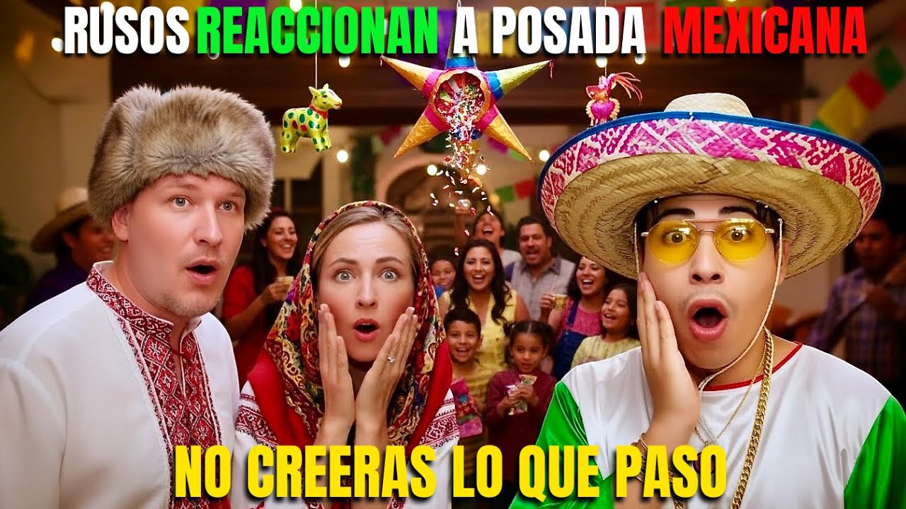 Rusos Reaccionan a Mexico POSADA MEXICANA por primera vez 🇲🇽😂