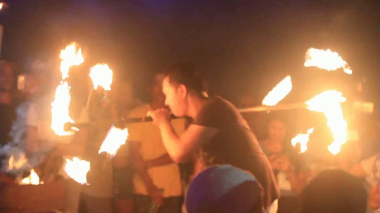fire dance on full moon party gili trawangan YouTube