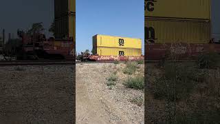 6/21/2026: BNSF 8266, 6873, 779 leading a Southbound Stack Train through West Colton, CA