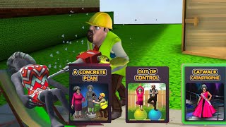 Scary Teacher 3D Chapter 5 A Concrete Plan , Out of control , Catwalk catastrophe