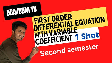Ex 5.4 BBA  first order differential equation with variable coefficient